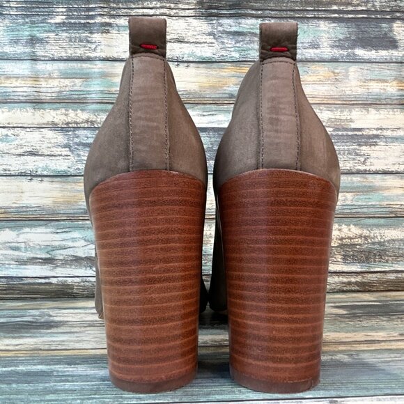 Ellen Degeneres Mahoney Chelsea Bootie Womens 10M Gray Leather High Heel Ladies - Picture 6 of 12